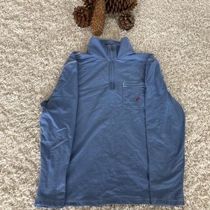 nautica 024 Men's Blue 1/4 Zip Cotton Pullover sz M